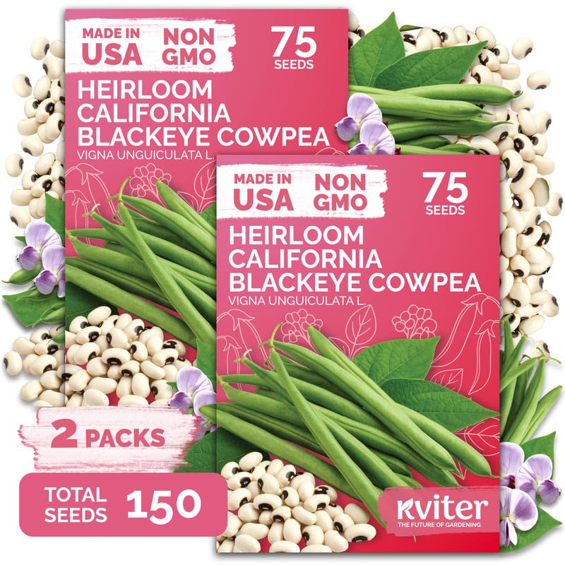 KVITER California Black Eyed Peas Vegetable Seeds package front view