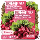 KVITER Detroit Dark Red Beet Seeds package front view