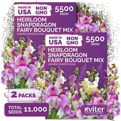 KVITER Fairy Bouquet Mix Snapdragon Seeds packet front view