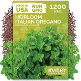 KVITER Italian Oregano Heirloom Seeds packet front view