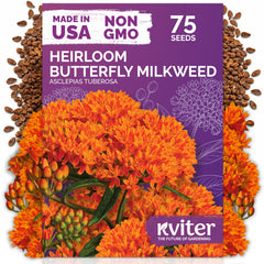KVITER Orange Butterfly Milkweed Seeds package front view