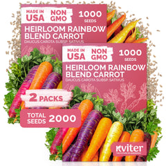 KVITER Rainbow Carrot Seeds packet front view