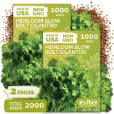 KVITER Slow Bolt Cilantro Herb Seeds packet front view