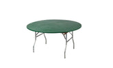 Kwik-Covers 60-inch round fitted table cover in Hunter Green, front view