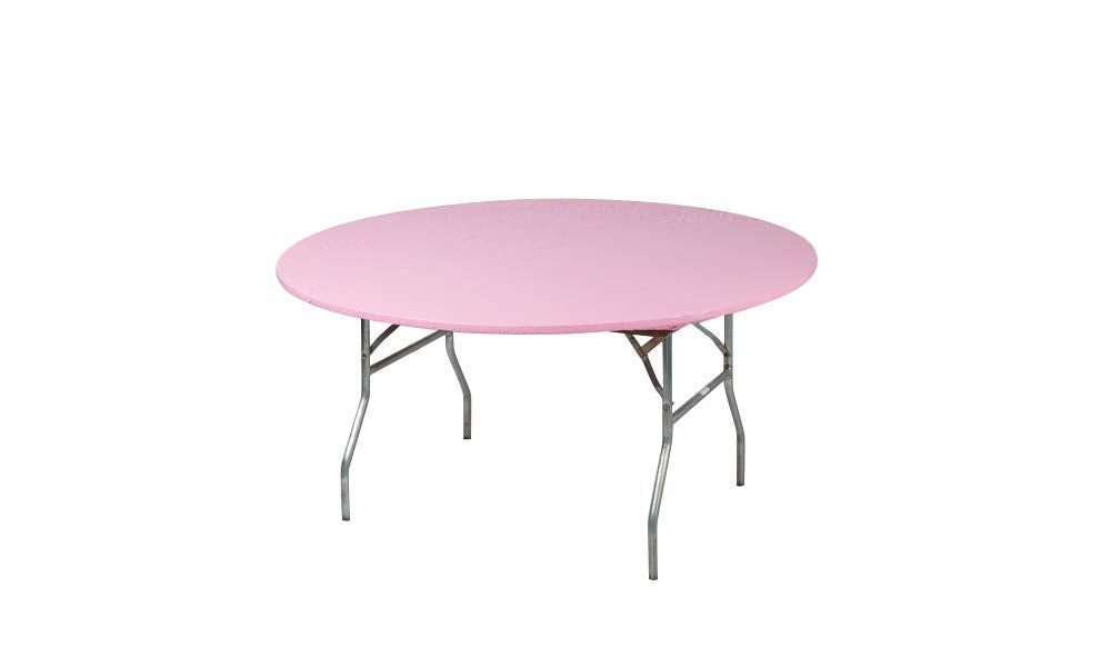 Kwik-Covers 60-inch round pink table cover front view