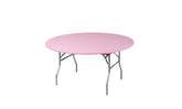 Kwik-Covers 60-inch round pink table cover front view