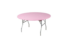 Kwik-Covers 60-inch round pink table cover front view