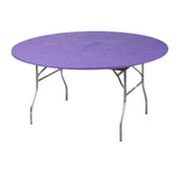 Kwik-Covers 60-inch round purple table covers bundle of 5