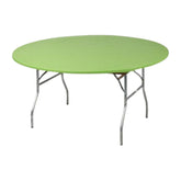 Kwik-Covers 60" Round Fitted Table Cover in Lime Green, front view