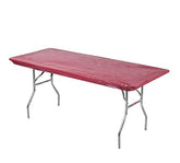 Kwik-Covers 8' maroon table cover front view