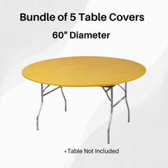Kwik-Covers package of 5 table covers, gold colour