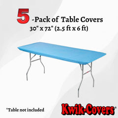 Kwik-Covers packed bundle of 5 table covers