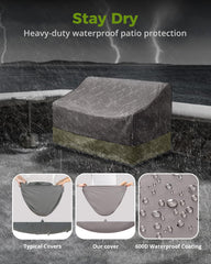 KylinLucky Outdoor Patio Sofa Cover with air vents