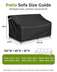 KylinLucky Outdoor Sofa Cover side view with straps