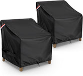 KylinLucky Patio Chair Cover, black, front view