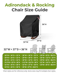 KylinLucky patio chair cover black side view
