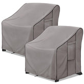 KylinLucky Patio Chair Cover front view in cloudy grey