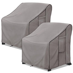 KylinLucky Patio Chair Cover front view in cloudy grey