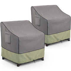 KylinLucky patio chair cover grey front view