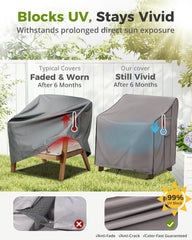KylinLucky Patio Chair Cover with adjustable side straps