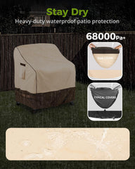 KylinLucky patio chair cover with padded handles