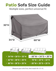 KylinLucky Patio Sofa Cover with padded handles and air vents