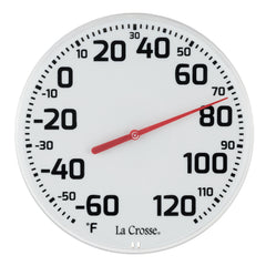 La Crosse Technology 8" Round Analog Dial Thermometer front view