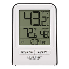 La Crosse Technology Wireless Thermometer front view with clear display