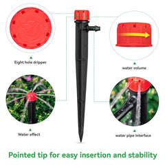 La Farah drip emitters with stakes for garden use