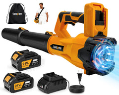 laapee cordless leaf blower front view in orange