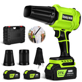 laapee cordless leaf blower front view with green design