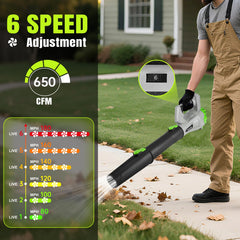 laapee cordless leaf blower side view with shoulder strap