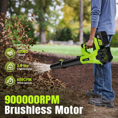 laapee cordless leaf blower with battery and charger