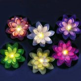 LACGO Floating Lotus Tea Light in mix-colour, top view