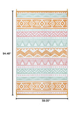 Lahome Outdoor Rug 5x8ft waterproof material close-up