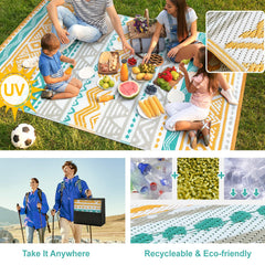 Lahome Outdoor Rug with patio furniture