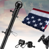 LAKEROD 5FT stainless steel flagpole with US flag