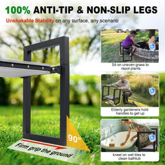 LAKEROD Garden Kneeler side view with ergonomic handles