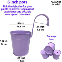 LáLáGreen 10-pack of colourful metal pots displayed outdoors