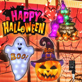 LAMPHOME Jack-O-Lantern LED lighted decoration front view