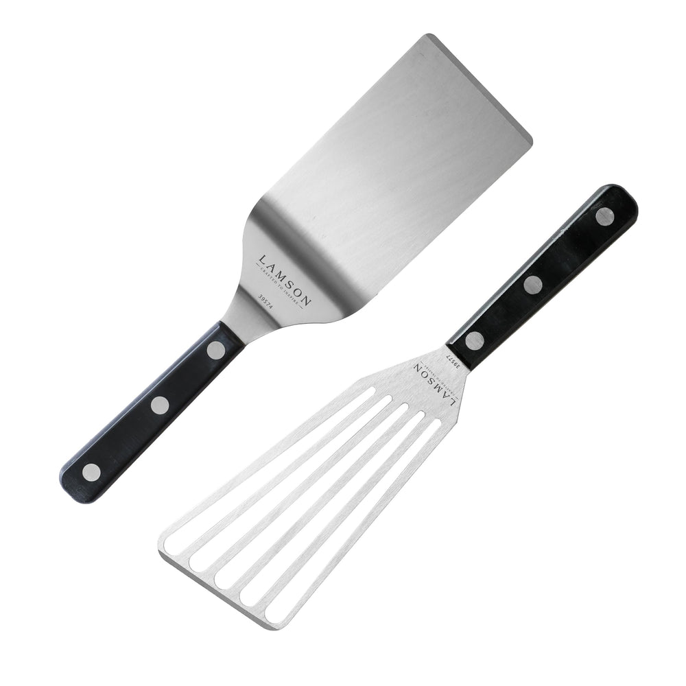 Lamson 2 Piece Kitchen Set including slotted and solid turners in black