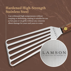 Lamson Left Hand Fish Spatula showing hanging hole