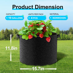 Land Guard 10 Gallon Fabric Grow Bag with handle close-up