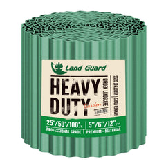 Land Guard Corrugated Metal Garden Edging front view in olive green