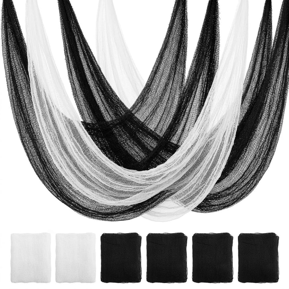 Land Guard Halloween Gauze Cloth black and white pieces front view