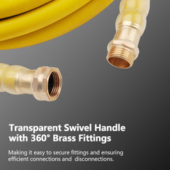 LANGARA Heavy Duty Garden Hose showing brass fittings