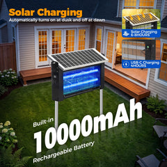 LANGY 20W Solar Bug Zapper in a garden setting