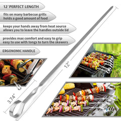 LANNEY skewers with meat and vegetables on grill