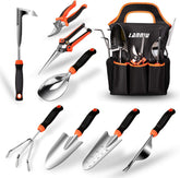 LANNIU 9 Piece Gardening Tool Set with stainless steel tools