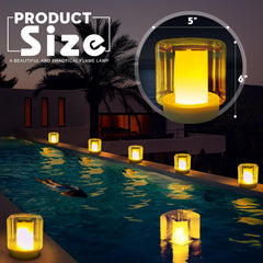 LanPool Floating Solar Lights showing white light mode
